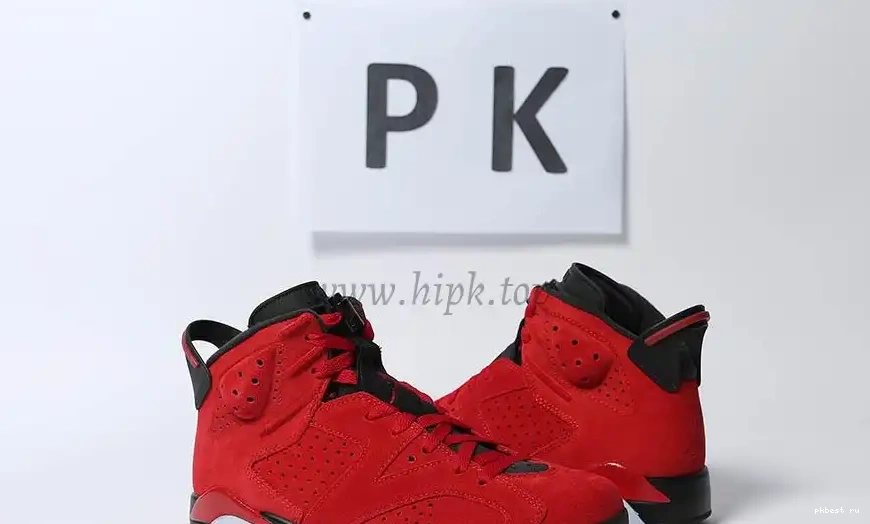 GOD Black READY 6 RETAIL Retro Jordan TO Red MATERIALS PK SHIP 0506
